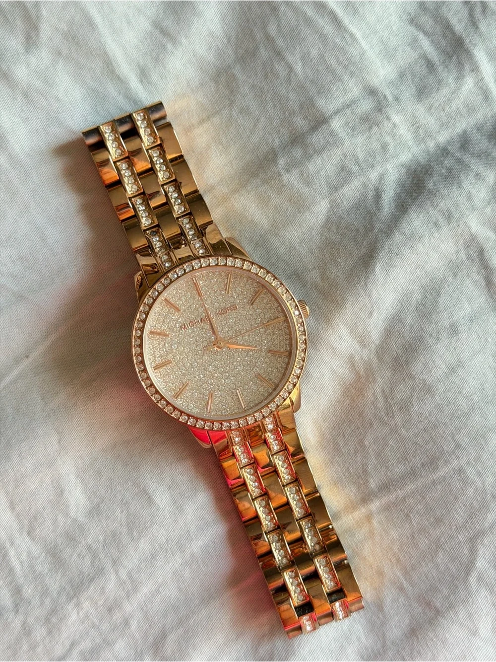 Michael Kors Rose Gold Crystal Dial Bracelet Watch